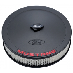 1965-73 AIR CLEANER ASSEMBLY, "MUSTANG"- SATIN BLACK